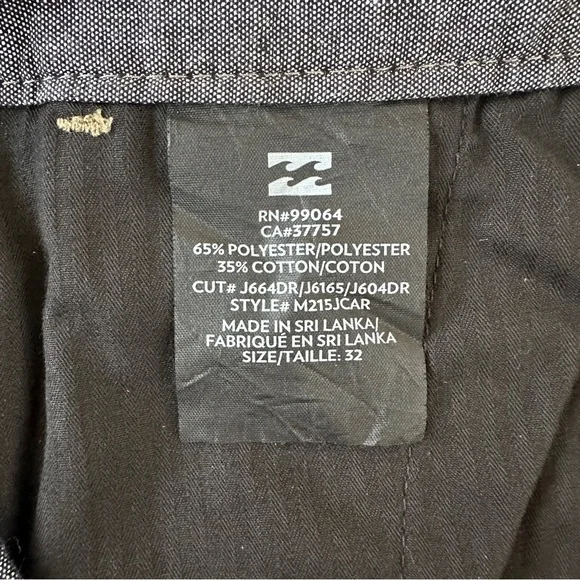 Billabong Carter Shorts, Men size 32 Tan Flat Front Casual Skater Surfer Style - Picture 6 of 8